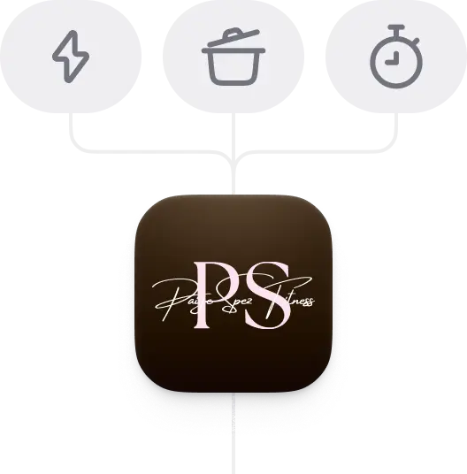 Diagram with features funneling into an app