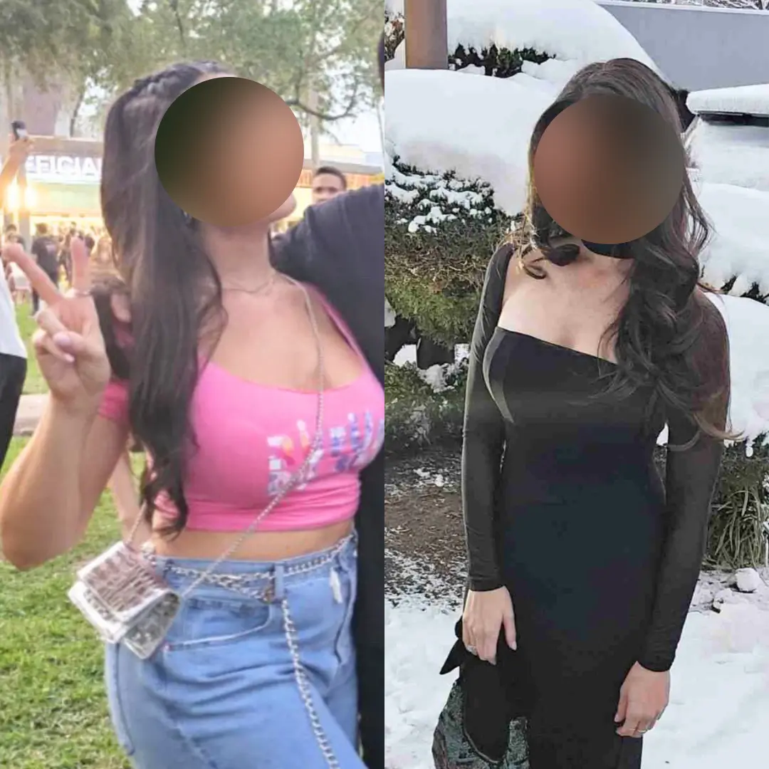 Female showing before and after body from personal training